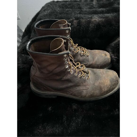 Red Wing 2233 Steel Toe Leather Boots Brown Work Mens Size 13 B